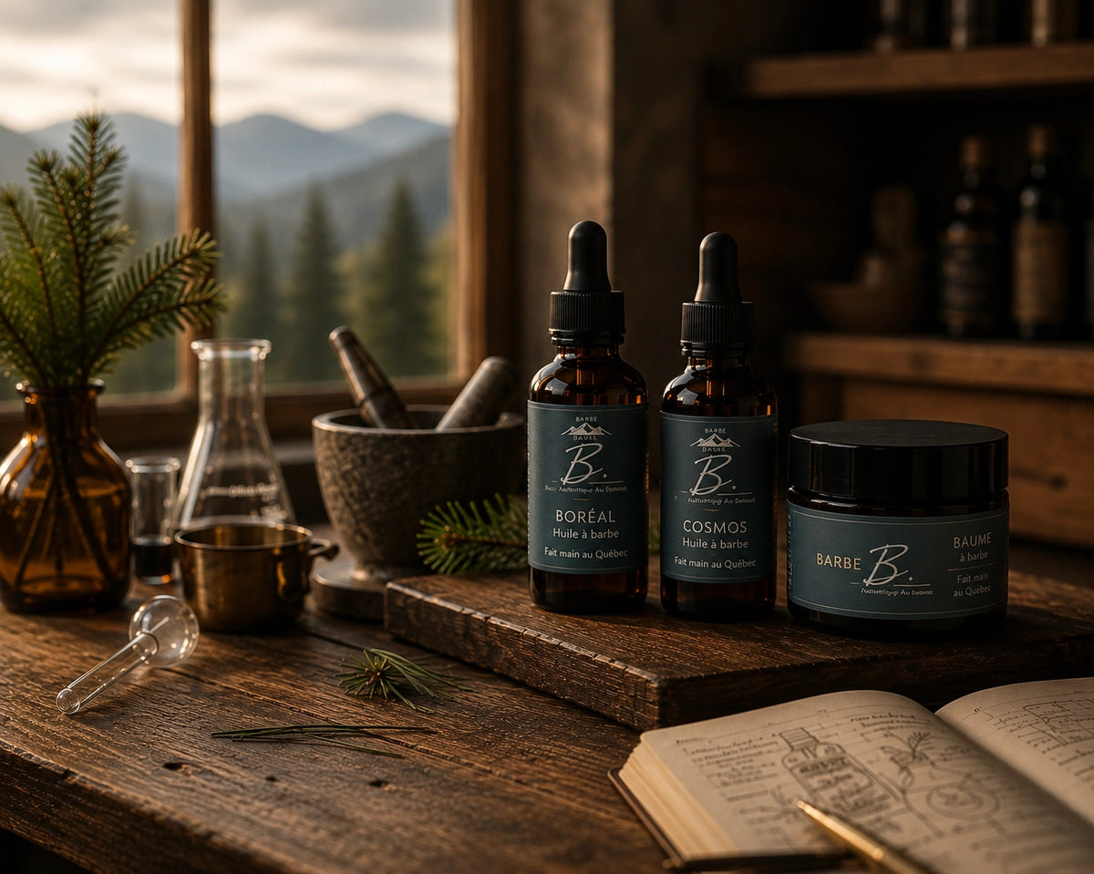 Forêt boréale et montagne à Notre-Dame-des-Bois, en Estrie, où Barbe B fabrique ses soins à barbe