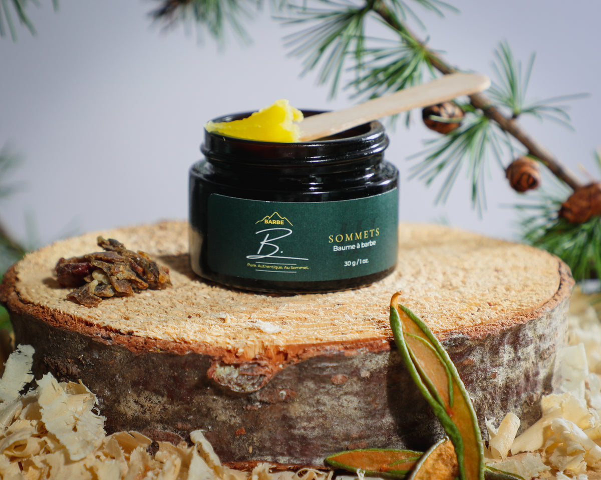 Baume à barbe haute tenue Sommets de Barbe B, pot de 30 g