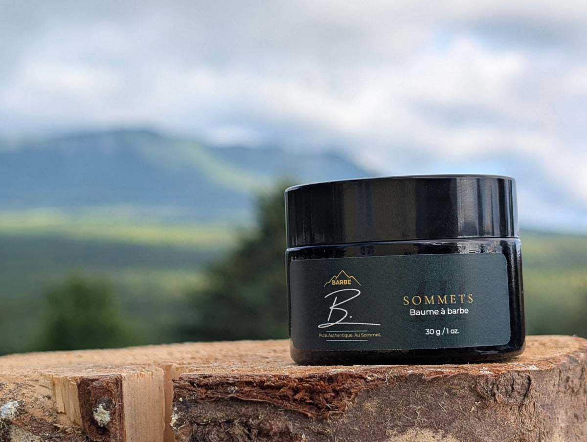 Baume à barbe Sommets de Barbe B, pot de verre ambré 30 g