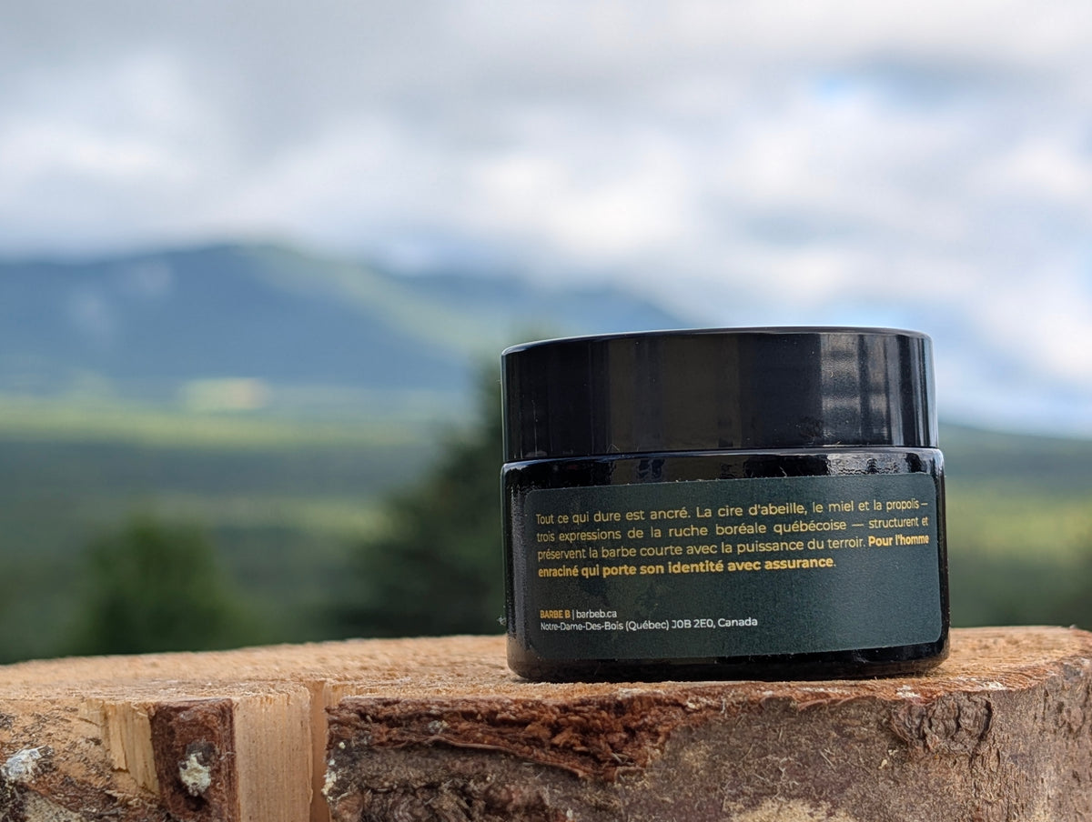 Pot de baume à barbe Terroir 30 g, Barbe B, fabriqué à Notre-Dame-des-Bois
