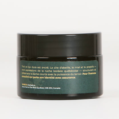 Baume à barbe Terroir à la cire d'abeille et à la propolis, fait main par Barbe B