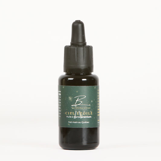 Huile à barbe signature Ciel Étoilé de Barbe B, Édition Fondateur, 30 ml