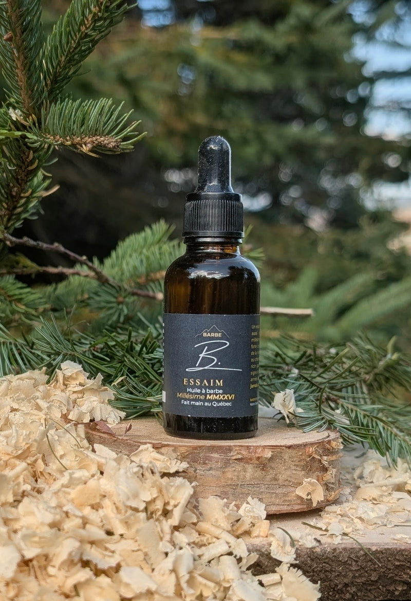 Huile à barbe millésimée Essaim de Barbe B, millésime 2026, flacon de 30 ml