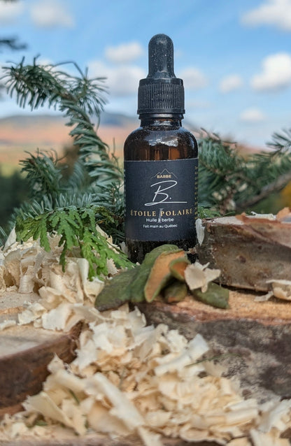 Huile à barbe légère Étoile Polaire de Barbe B, flacon de 30 ml