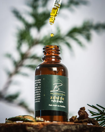Huile à barbe nourrissante Zénith de Barbe B, flacon de 30 ml