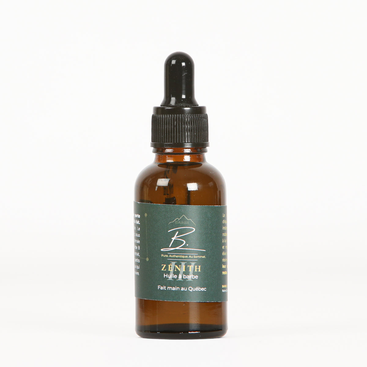 Huile à barbe nourrissante Zénith de Barbe B, 30 ml