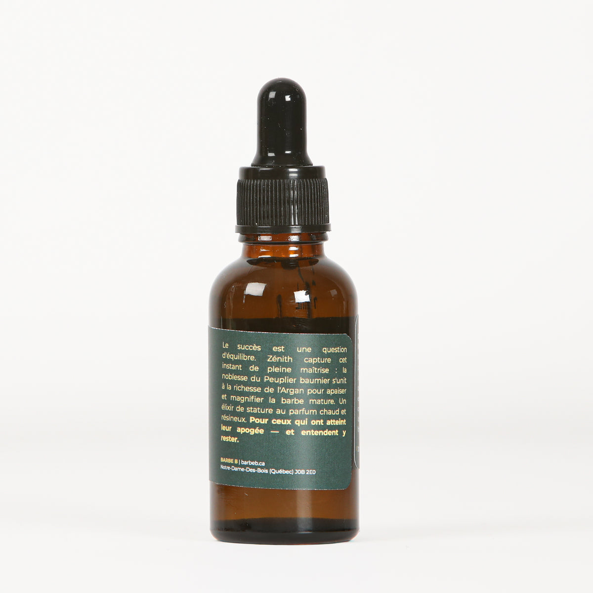 Huile à barbe Zénith à l'argan et au peuplier baumier, faite main par Barbe B